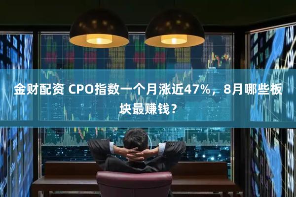 金财配资 CPO指数一个月涨近47%，8月哪些板块最赚钱？
